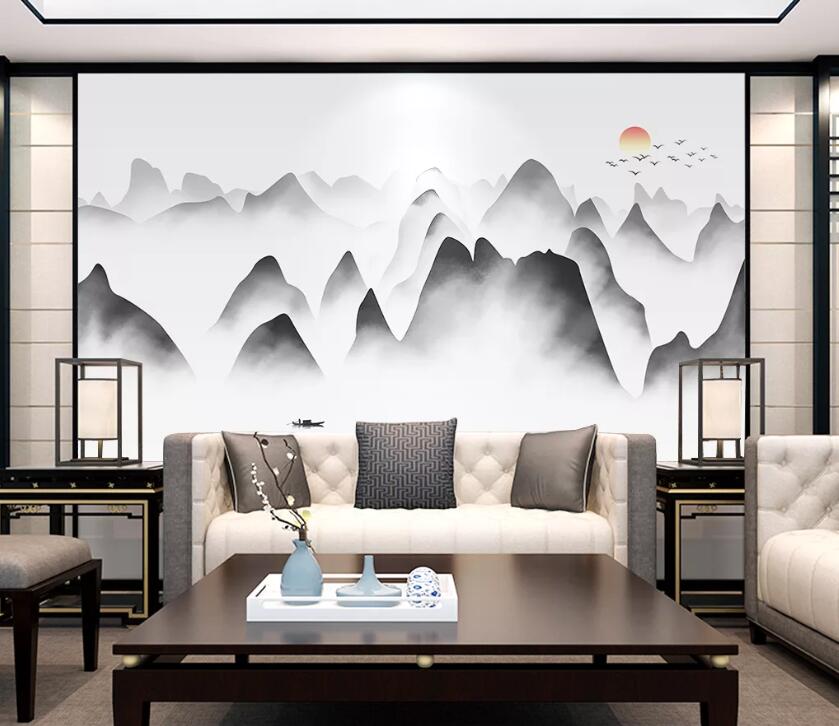 3D Peak Sun WC1849 Wall Murals