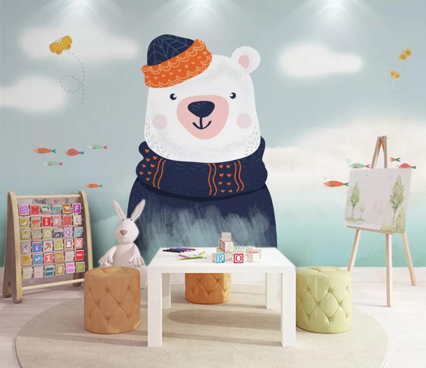 3D Cute Bear WC89 Wall Murals Wallpaper AJ Wallpaper 2 