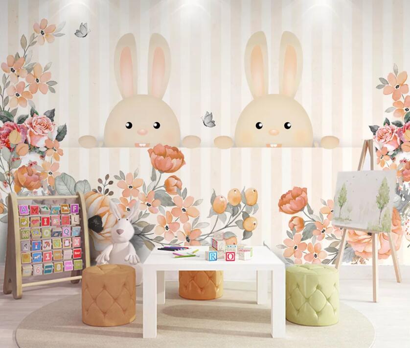 3D Cute Rabbit WC78 Wall Murals Wallpaper AJ Wallpaper 2 