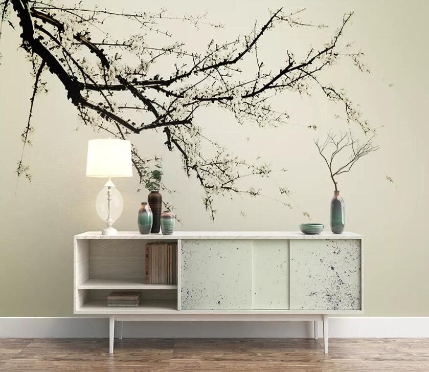 3D Branch Plum WC1825 Wall Murals