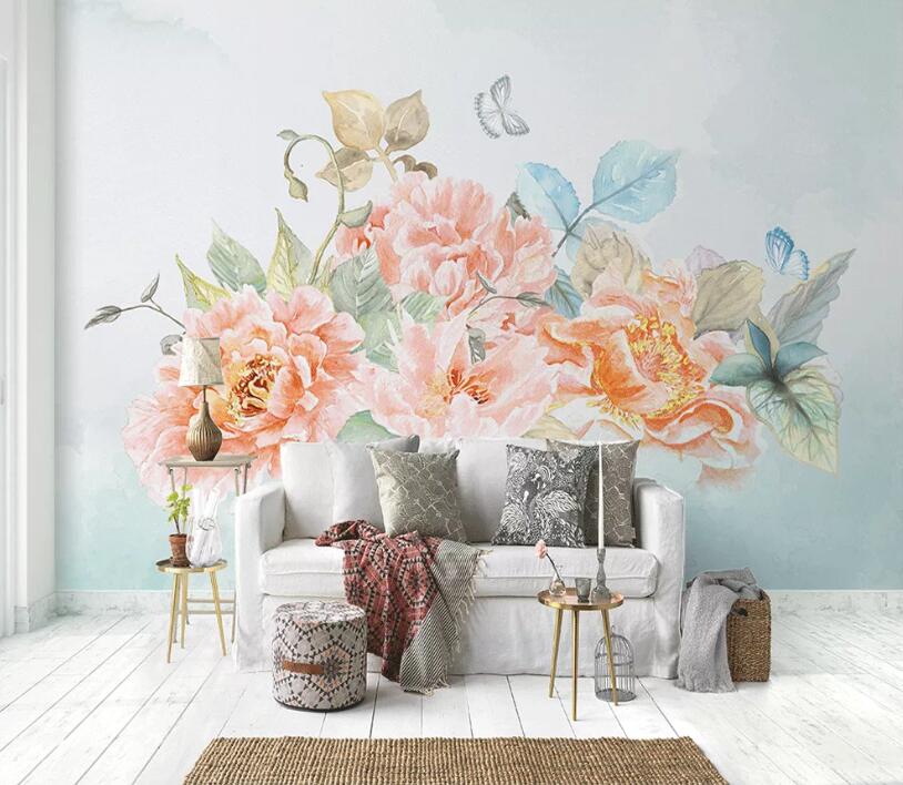 3D Bouquet Butterfly WC1824 Wall Murals