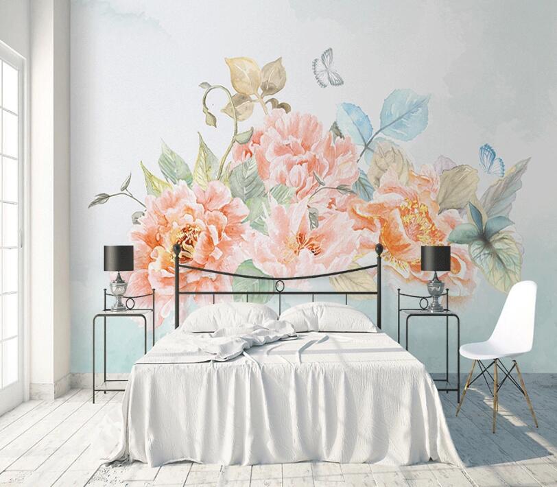 3D Bouquet Butterfly WC1824 Wall Murals