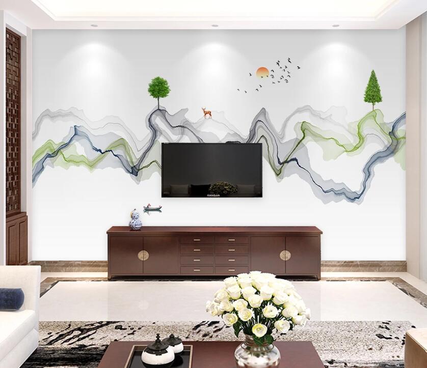 3D Abstract Valley WC49 Wall Murals Wallpaper AJ Wallpaper 2 