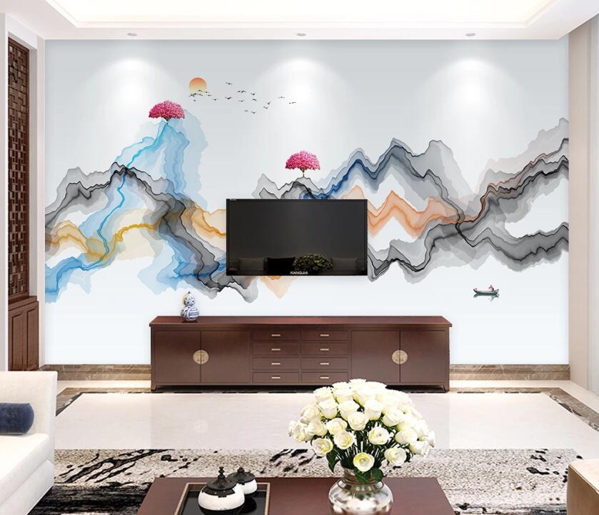 3D Misty Valley WC41 Wall Murals Wallpaper AJ Wallpaper 2 