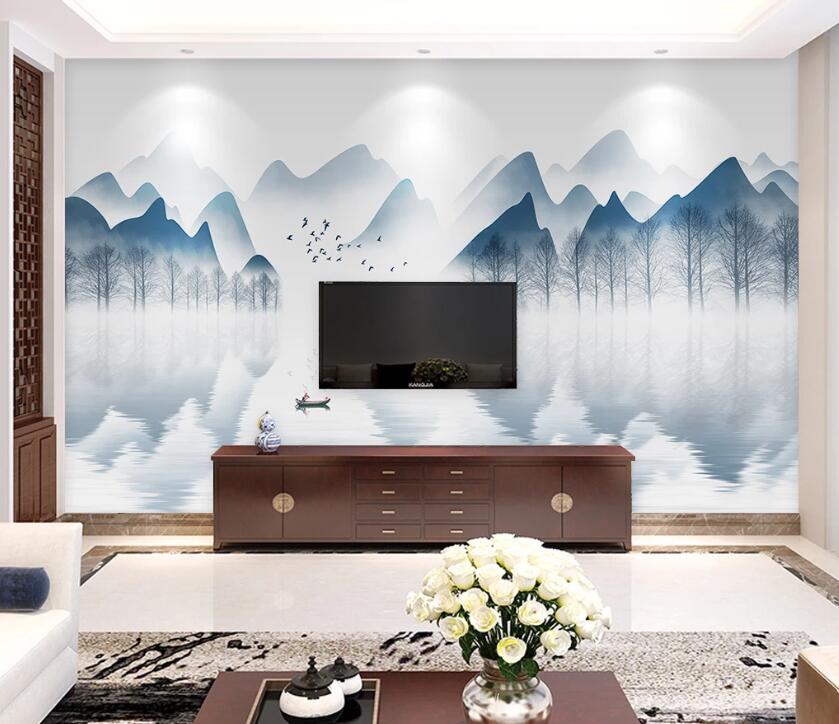 3D Misty Woods WC36 Wall Murals Wallpaper AJ Wallpaper 2 