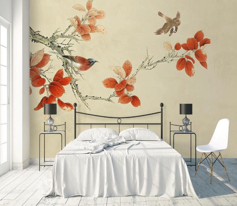 3D Red Flower WC22 Wall Murals Wallpaper AJ Wallpaper 2 