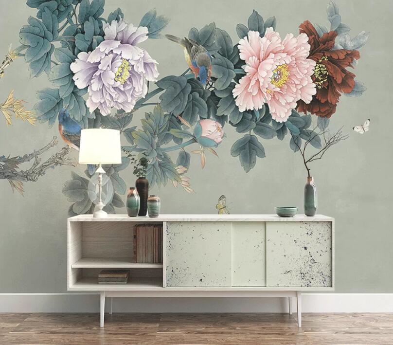 3D White Butterfly WC1790 Wall Murals