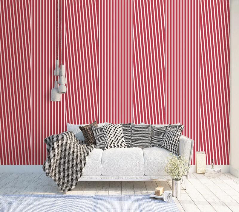 3D Red Straight Line WC03 Wall Murals Wallpaper AJ Wallpaper 2 