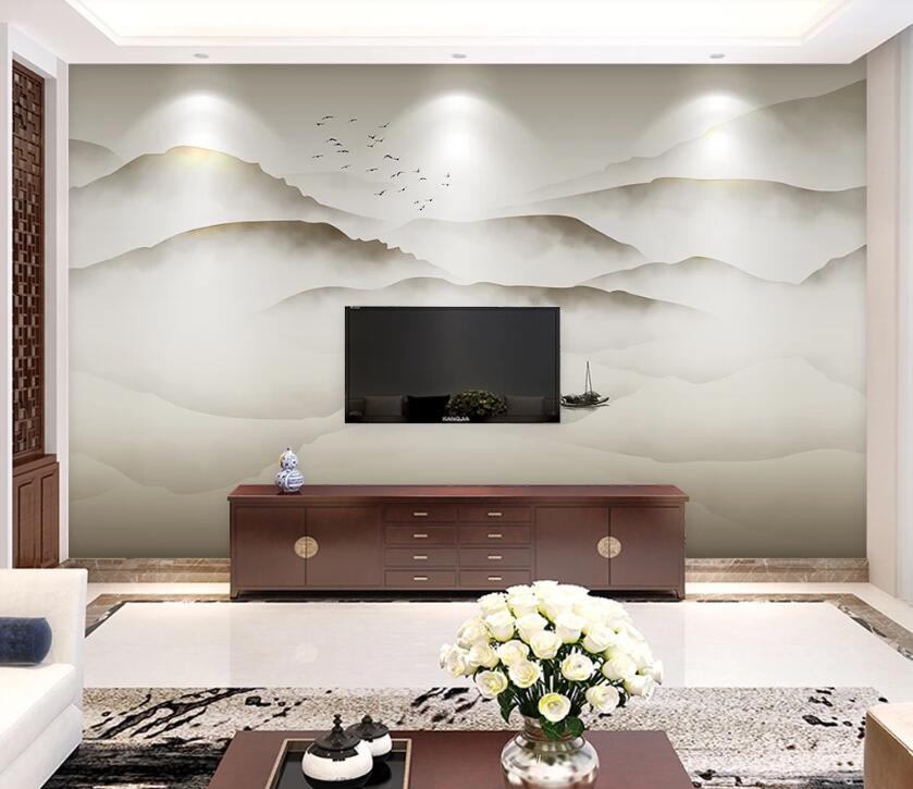 3D Mountain Cloud WC1768 Wall Murals