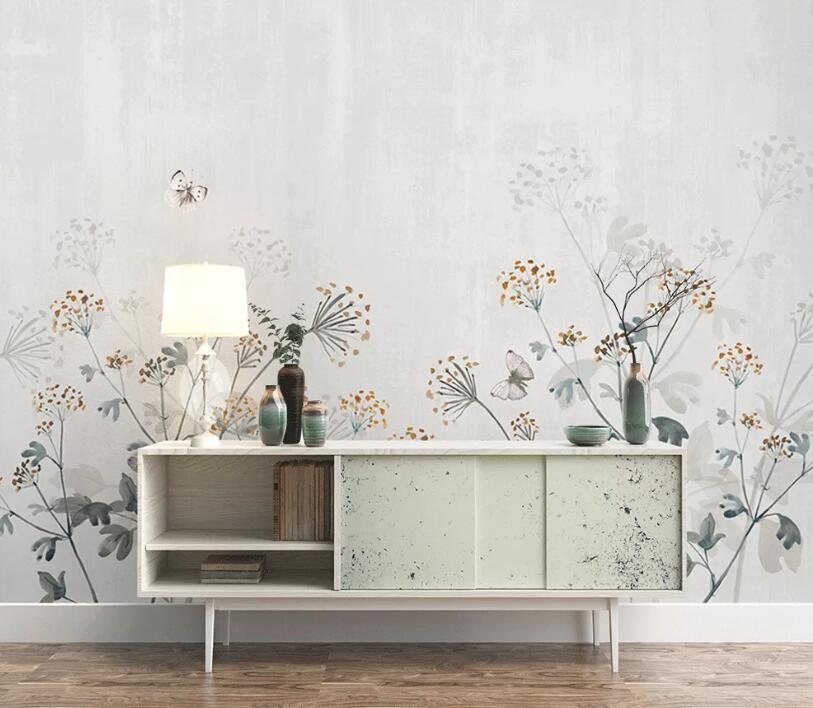 3D Butterfly Hazy WC1767 Wall Murals