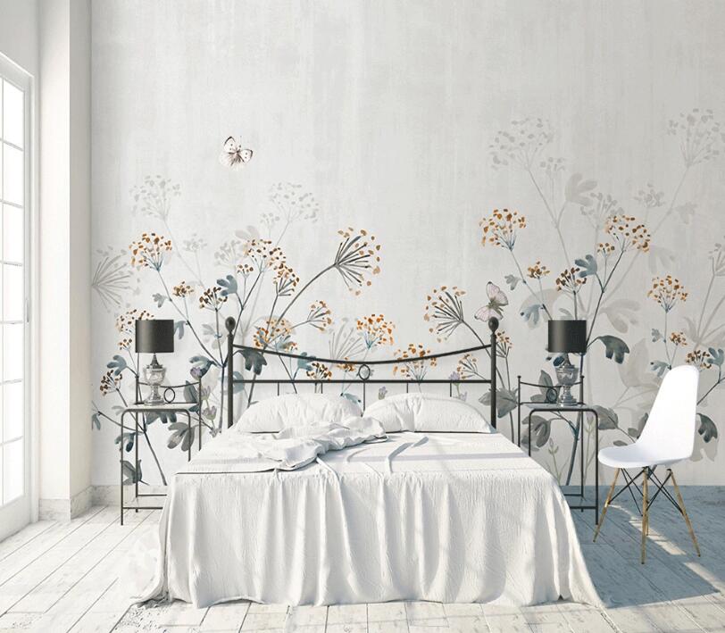 3D Butterfly Hazy WC1767 Wall Murals