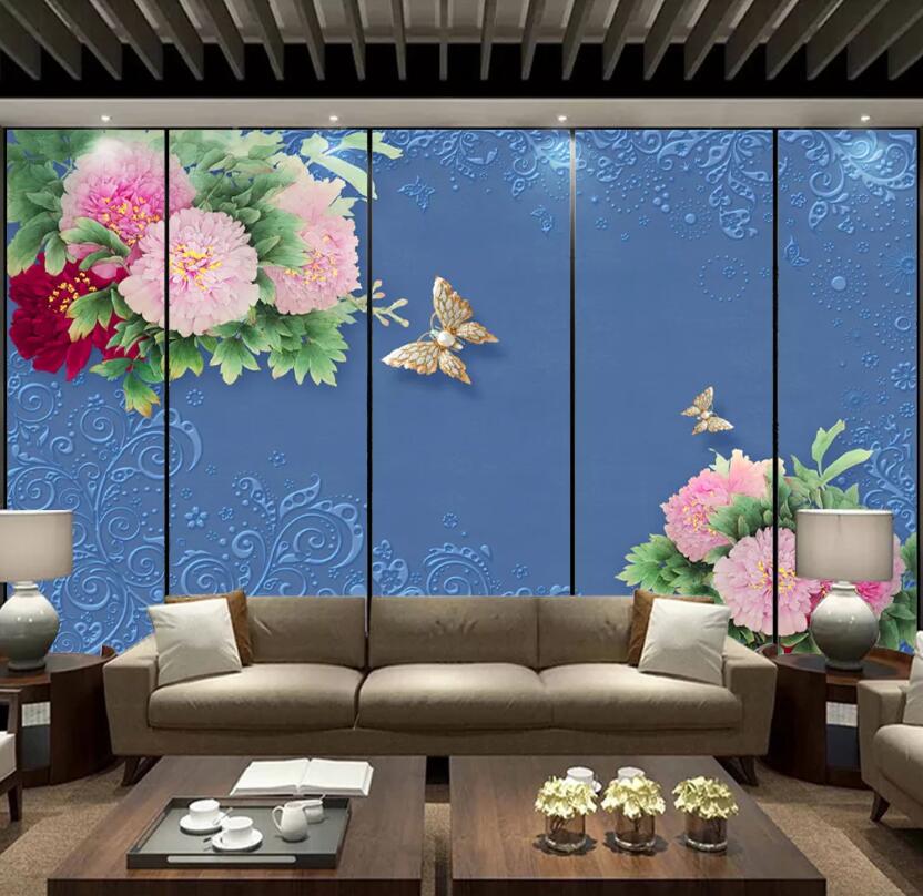 3D Lush Flower WC1759 Wall Murals