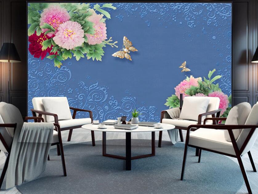 3D Lush Flower WC1759 Wall Murals