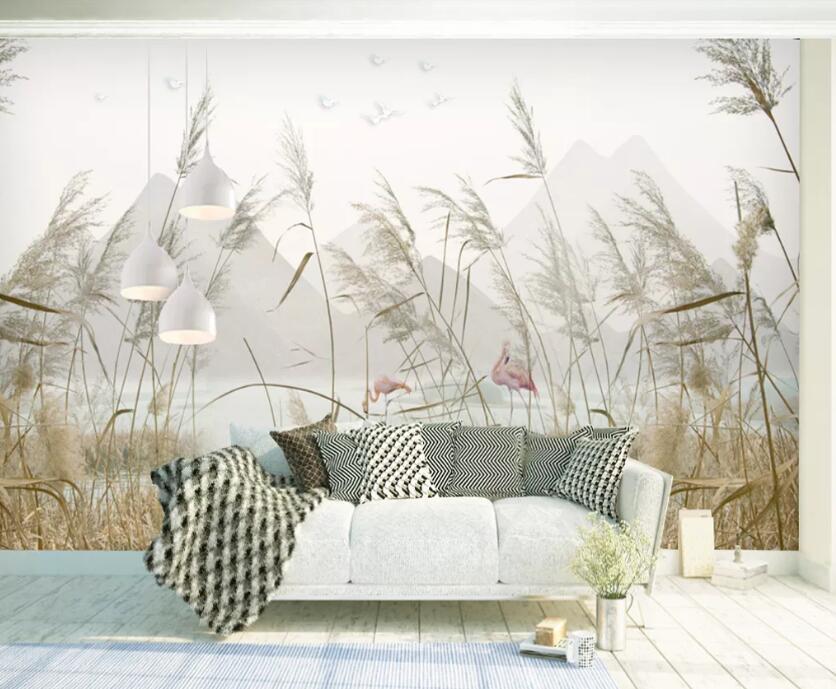 3D River Reed WC1740 Wall Murals