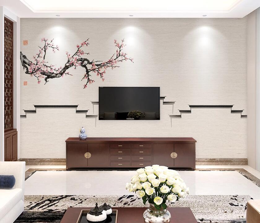 3D Plum Blossom WC52 Wall Murals Wallpaper AJ Wallpaper 2 