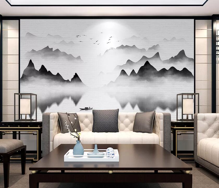 3D Cloud Mountain WC1731 Wall Murals