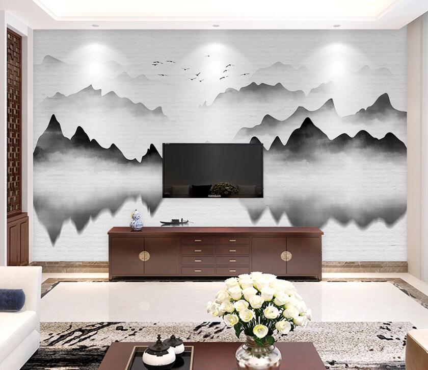 3D Cloud Mountain WC1731 Wall Murals