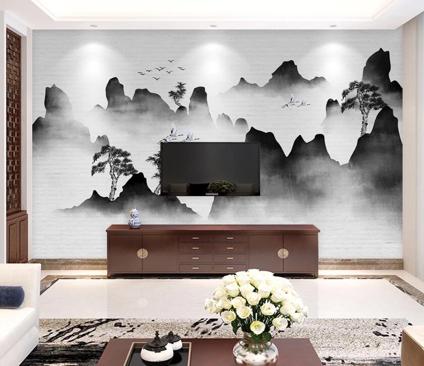 3D Wave Mountain WC1730 Wall Murals