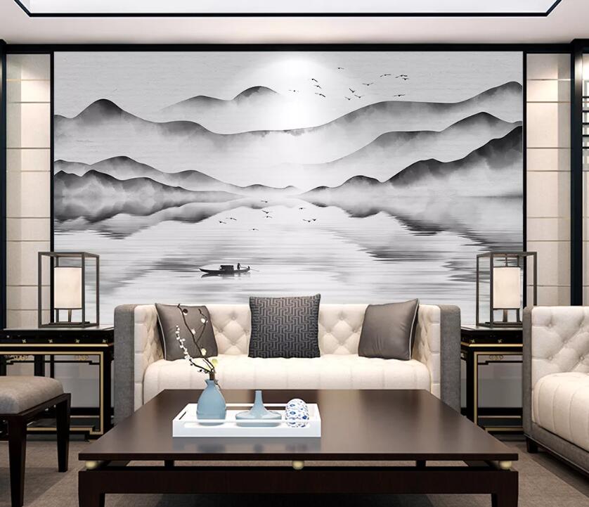 3D Wave Mountain WC1729 Wall Murals