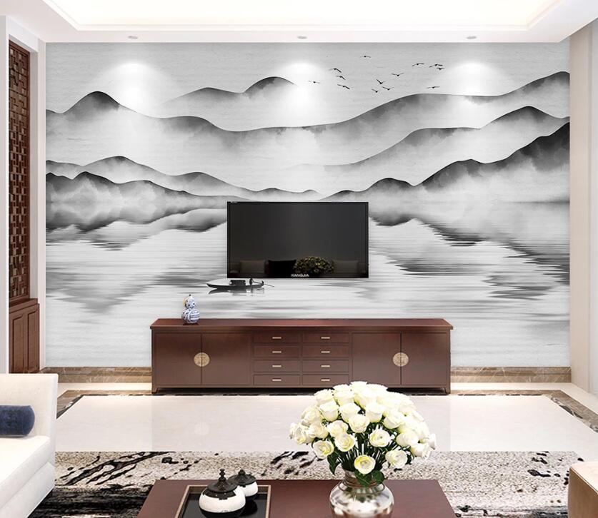 3D Wave Mountain WC1729 Wall Murals