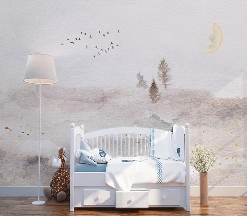 3D Moon Tree WC1726 Wall Murals