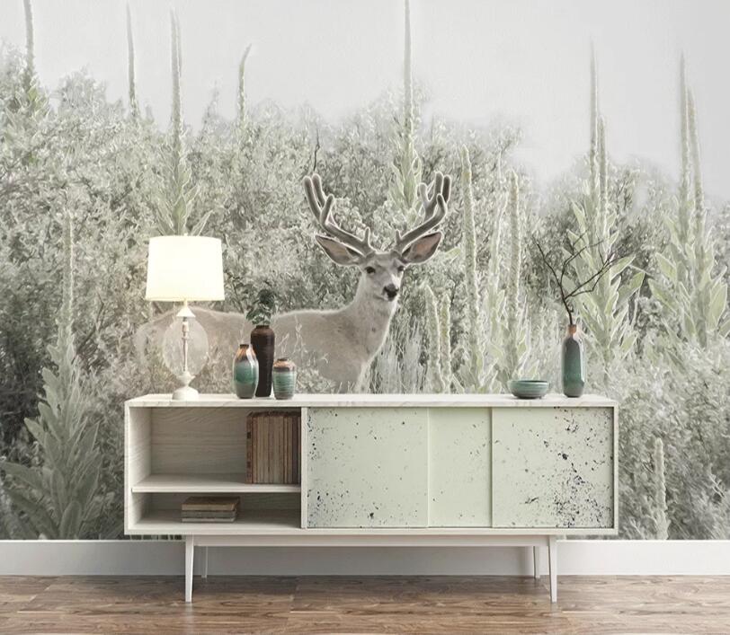 3D Deer Forest WC1720 Wall Murals