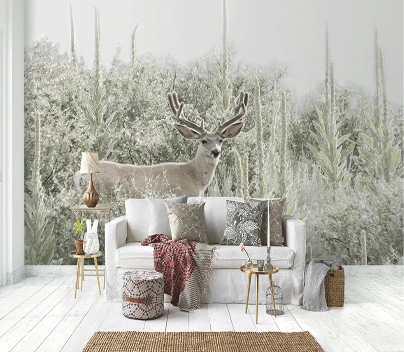 3D Deer Forest WC1720 Wall Murals