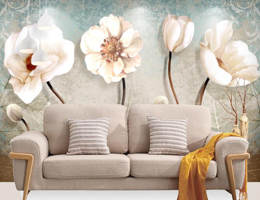 3D Pearl Flower WC80 Wall Murals Wallpaper AJ Wallpaper 2 