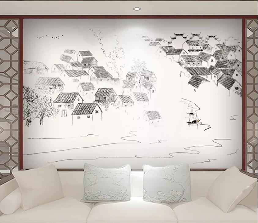 3D Grey Town WC75 Wall Murals Wallpaper AJ Wallpaper 2 