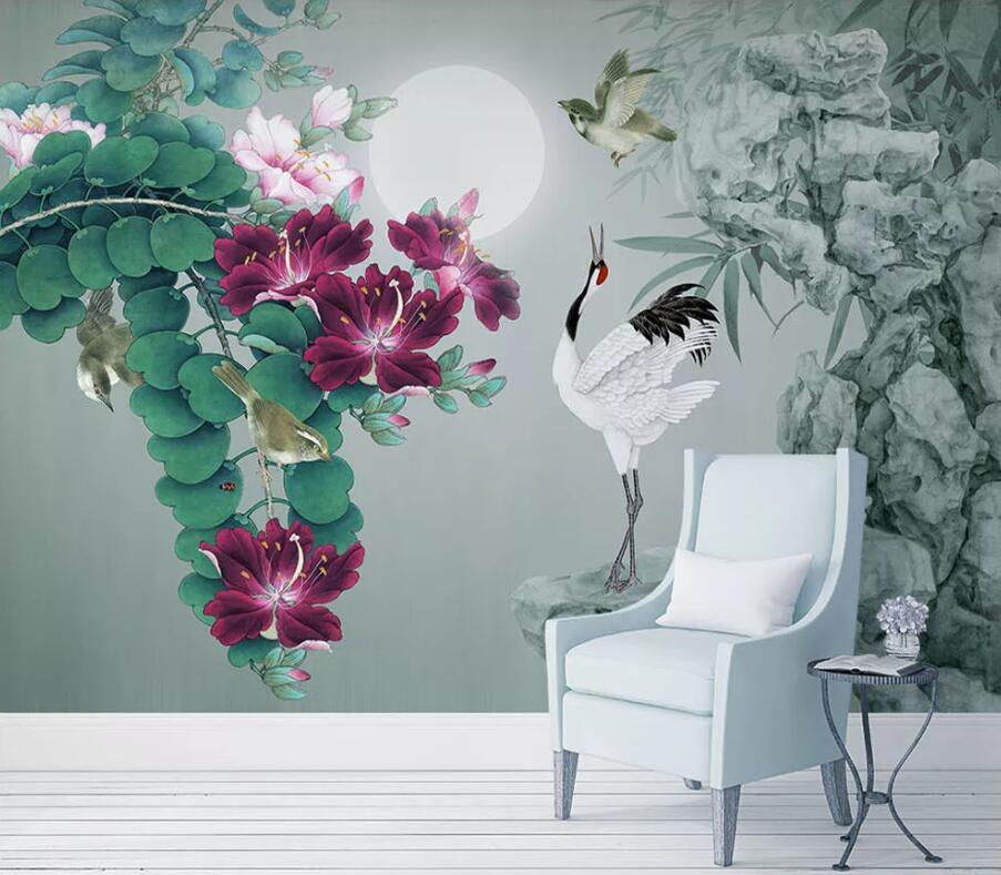 3D Crane Magpie WC1698 Wall Murals