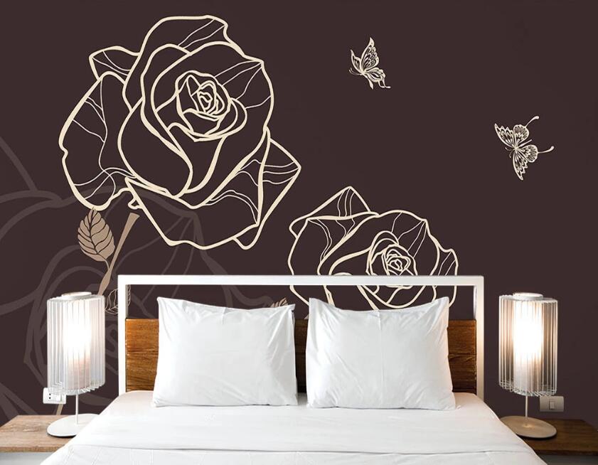 3D Painting Rose WC1696 Wall Murals