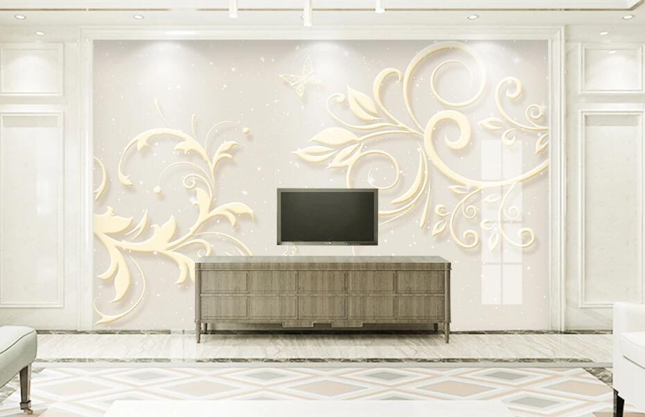 3D Leaf Butterfly WC1695 Wall Murals