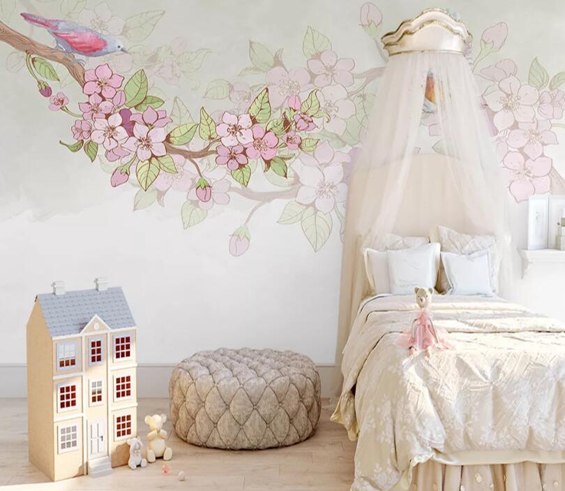 3D Peach Blossom WC1689 Wall Murals