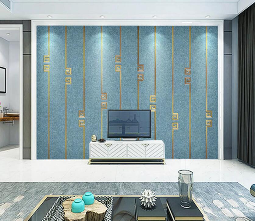 3D Golden Lines WC30 Wall Murals Wallpaper AJ Wallpaper 2 