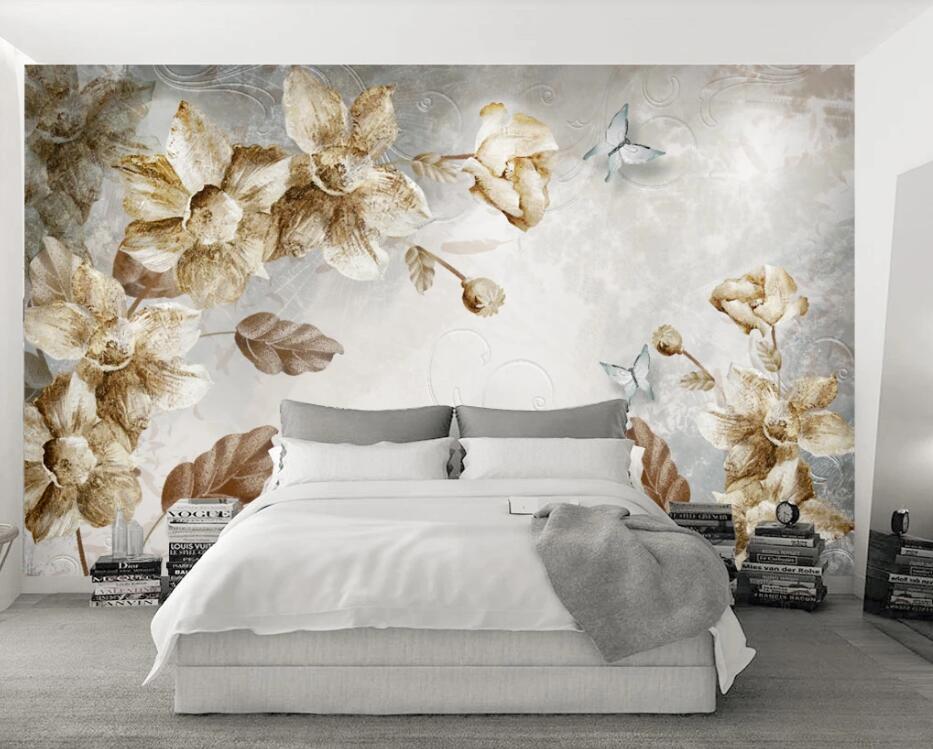 3D Retro Butterfly WC1656 Wall Murals