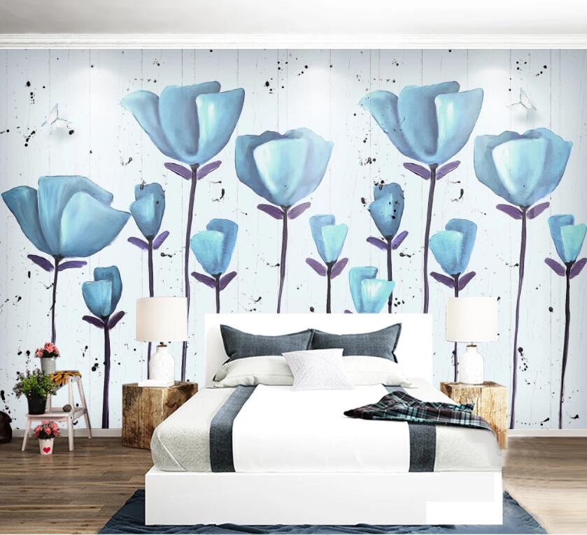 3D Butterfly Flower WC1652 Wall Murals