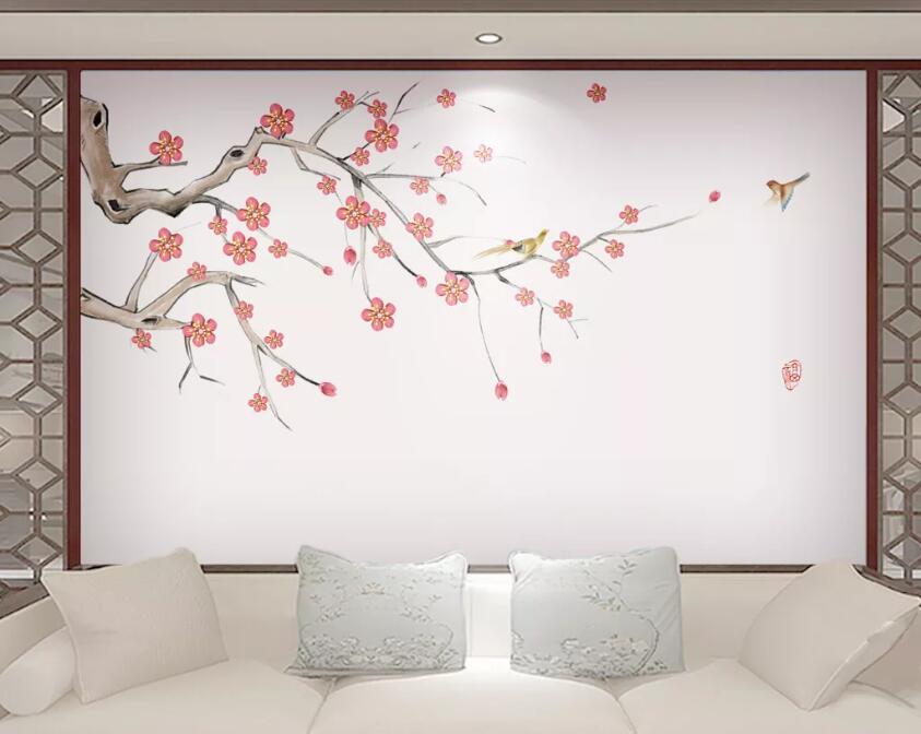 3D Plum Blossom WC1650 Wall Murals