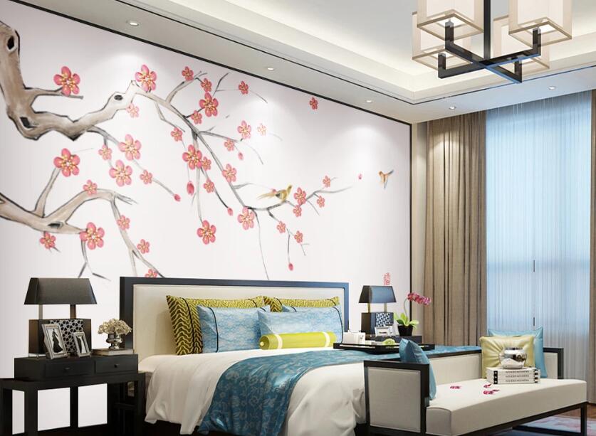 3D Plum Blossom WC1650 Wall Murals