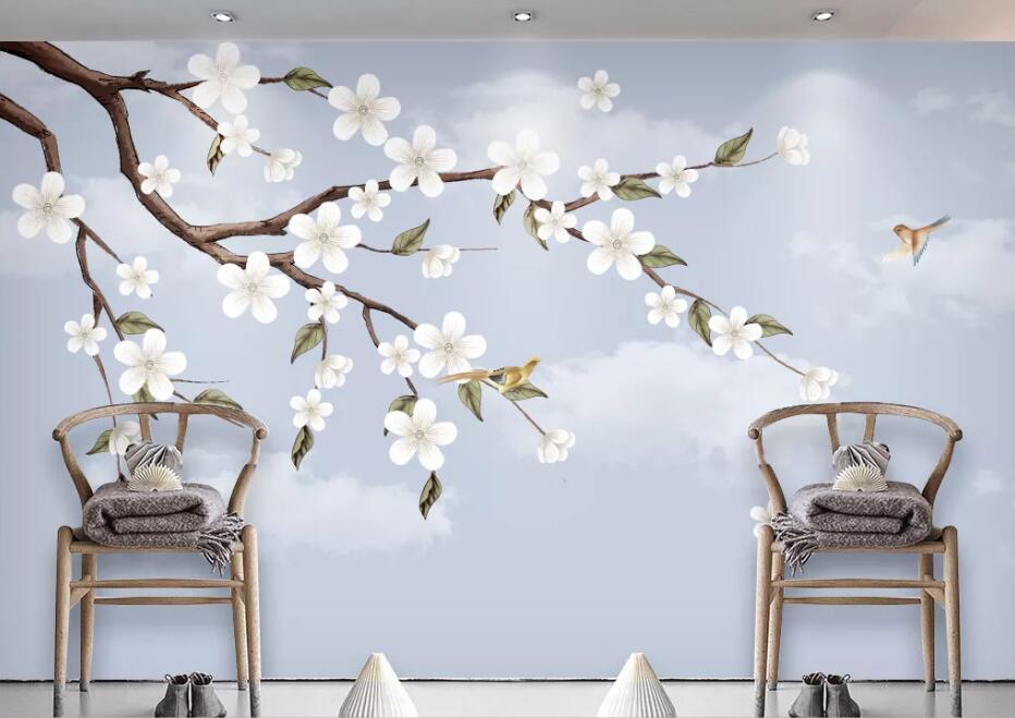 3D Cloud Flower WC1649 Wall Murals