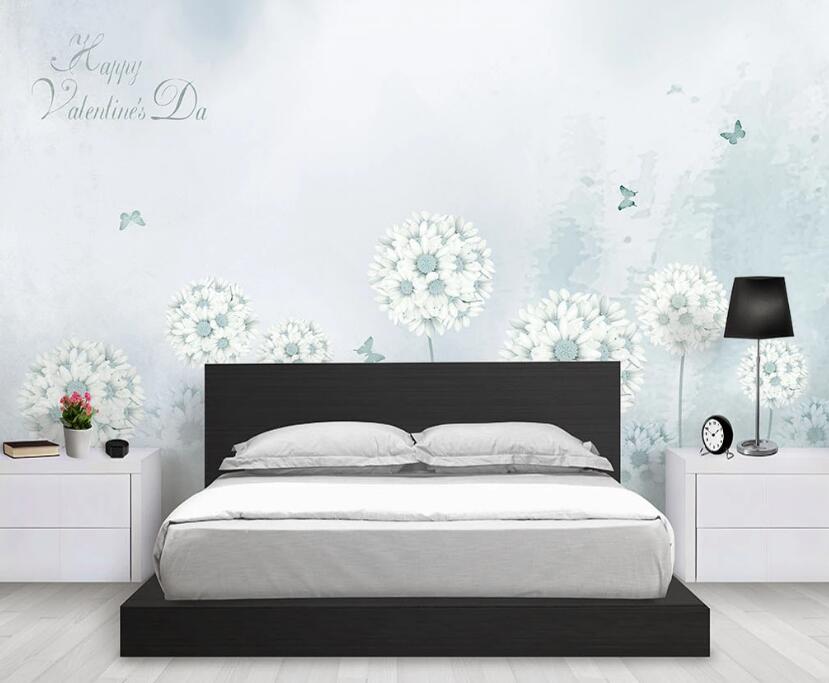 3D White Daisies WC12 Wall Murals Wallpaper AJ Wallpaper 2 