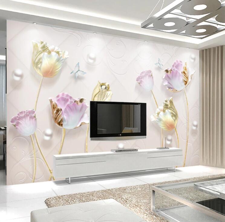 3D Embossed Flower WC1642 Wall Murals