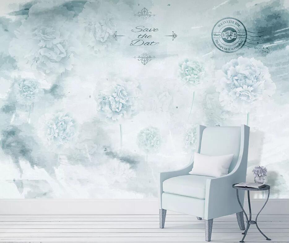 3D Hazy Flowers WC1630 Wall Murals