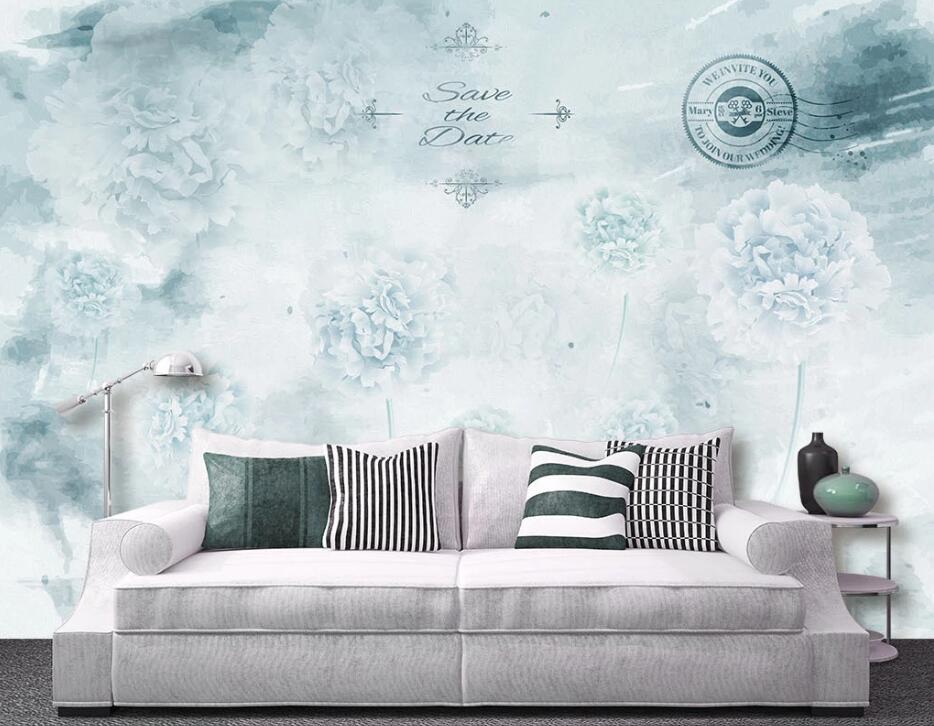 3D Hazy Flowers WC1630 Wall Murals