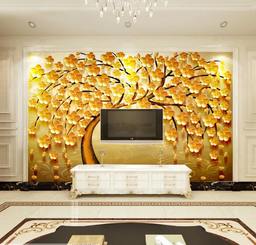 3D Golden Tree WC89 Wall Murals Wallpaper AJ Wallpaper 2 