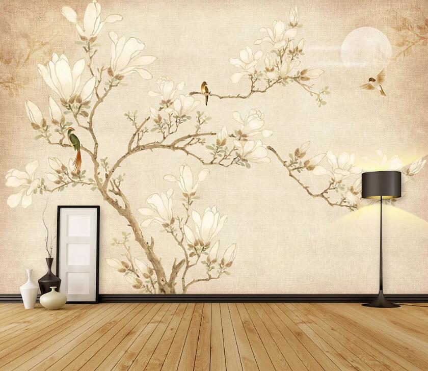 3D Moon Bird WC1626 Wall Murals