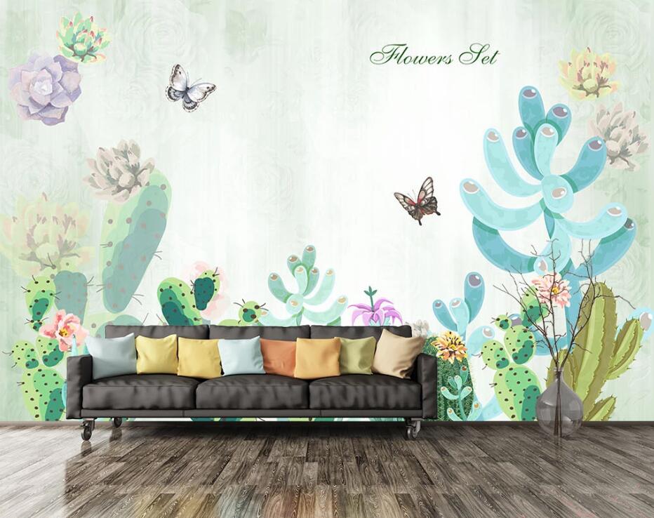 3D Green Plant WC73 Wall Murals Wallpaper AJ Wallpaper 2 