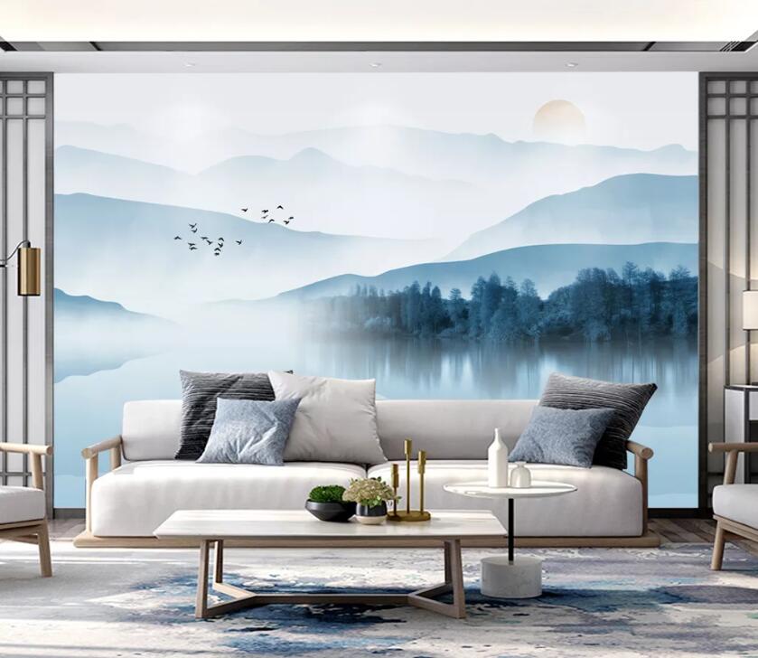 3D Mountain Lake WC1603 Wall Murals