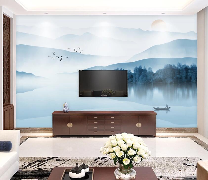 3D Mountain Lake WC1603 Wall Murals