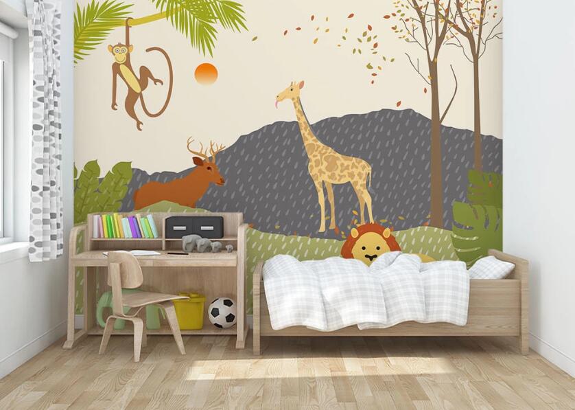 3D Forest Animals WC47 Wall Murals Wallpaper AJ Wallpaper 2 