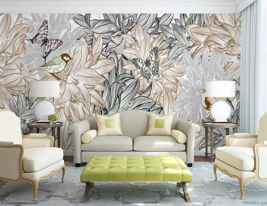 3D Cute Butterfly WC1579 Wall Murals